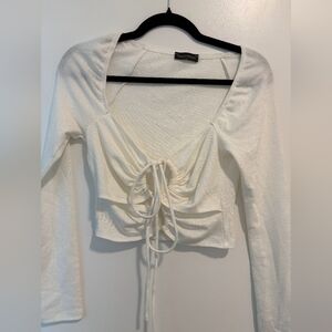 Hollywood Boutique Women's White Ruched Top